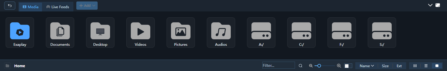 File Browser tabs