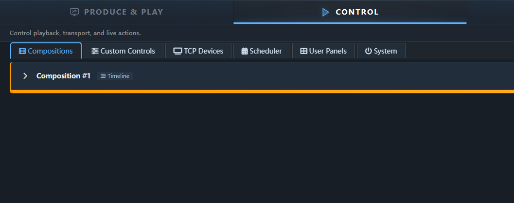 Operator control view