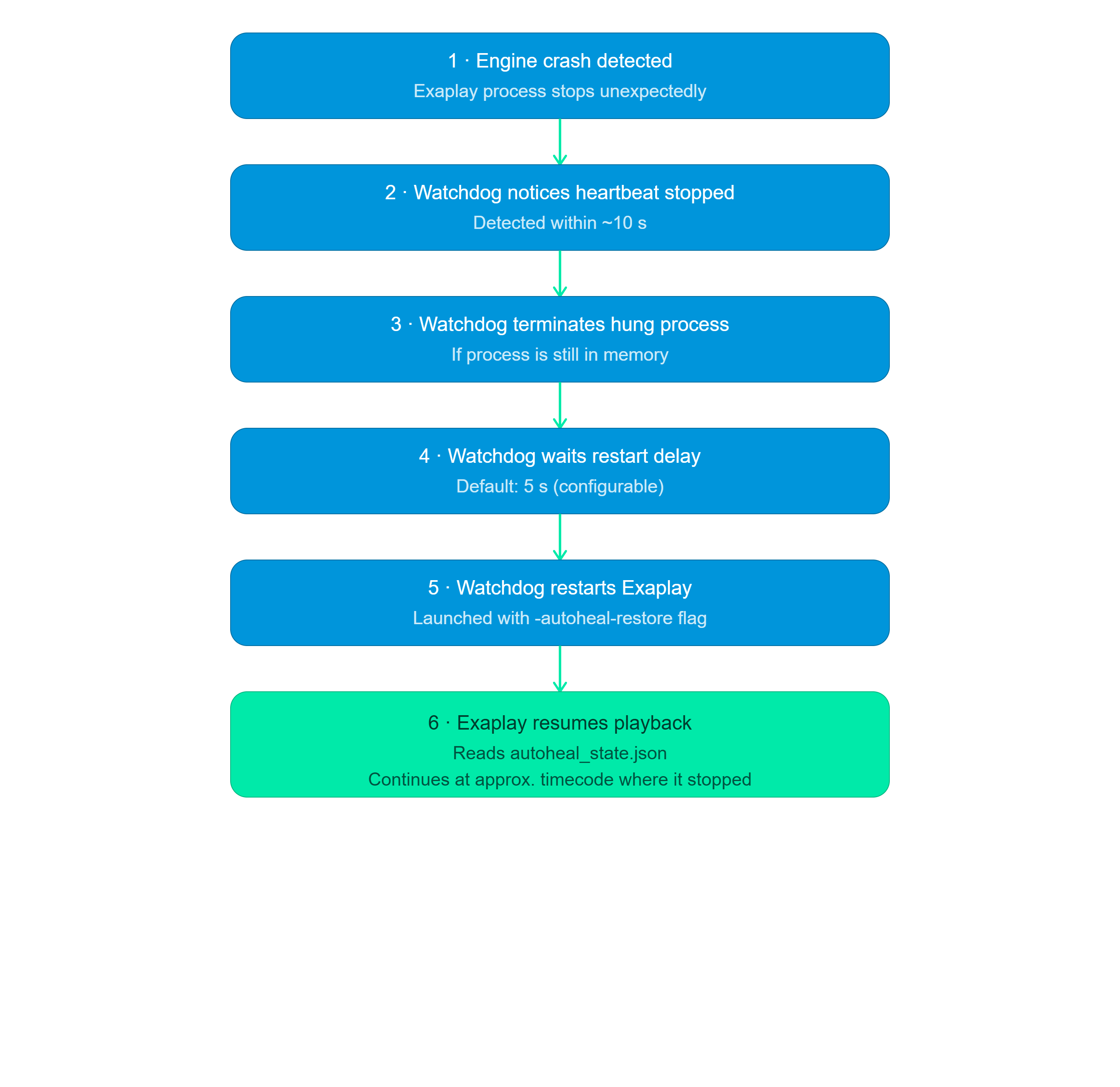 Exaplay Watchdog Recovery Flow