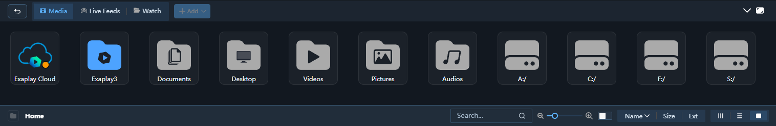File browser tabs