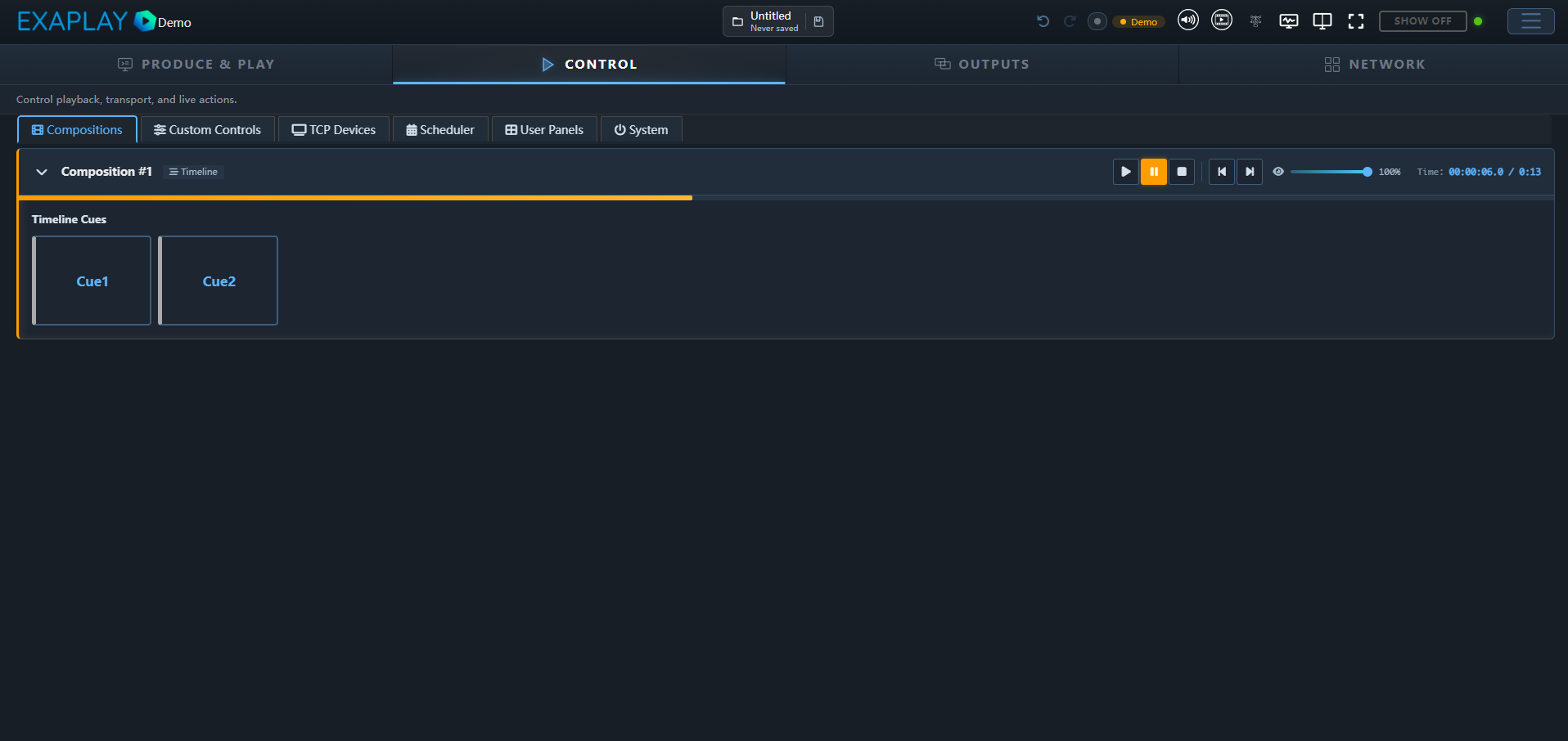 Operator control view