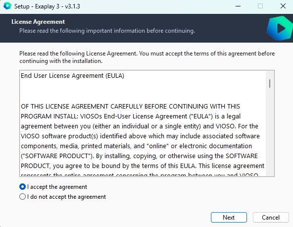 Installer screen