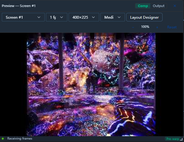 Output preview window