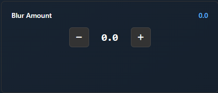 User Panel Numeric Input